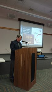 Randel Jones speaks on Over Mountain trail
